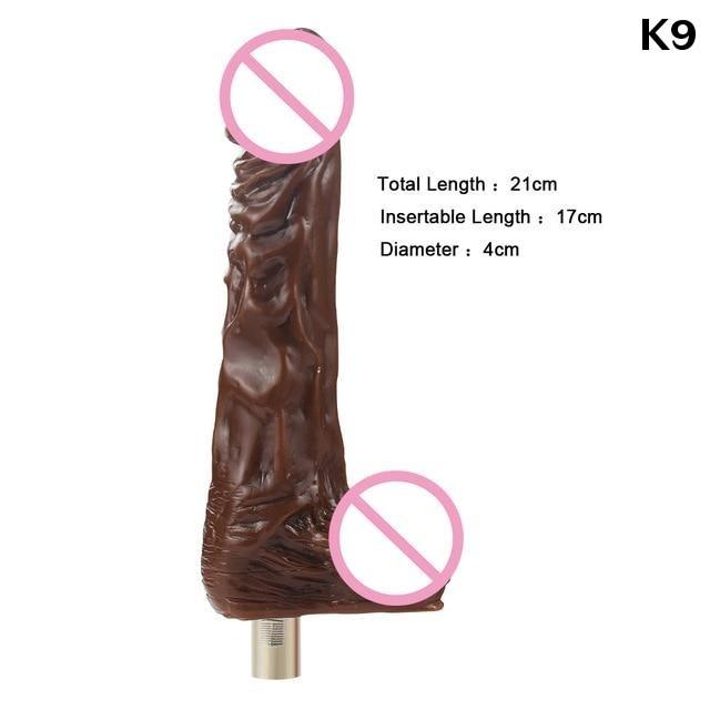 28 Types Pink Purple Dildos A2 / F2 Sex Machine Attachments