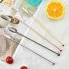 Swizzle Stick Stainless Steel Comfortable Grip Coffee Beverage Stirrer