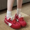 Красные женские кроссовки для бега для женщин Новые кроссовки женские повседневные туфли на плоской подошве Comfort Single Shoe Zapatillas De Mujer