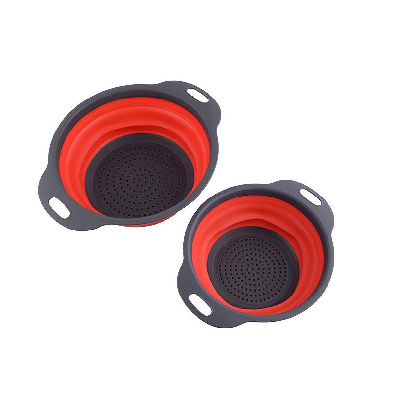 Multifunctional Foldable Retractable Drain Basket Set for Vegetables and Fruits