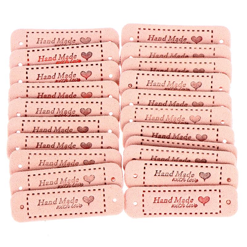 20 шт. бирки ручной работы с любовными этикетками, бирки для одежды, поделки, шитье, 56*15 мм