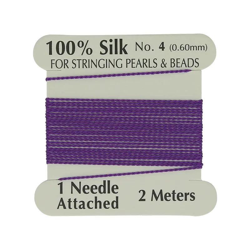 Silk Thread for Jewelry Making 0.6mm 2 Meters Multicolor Tear-Resistant Cord for Women DIY Bracelet Necklace Hobby Crafts