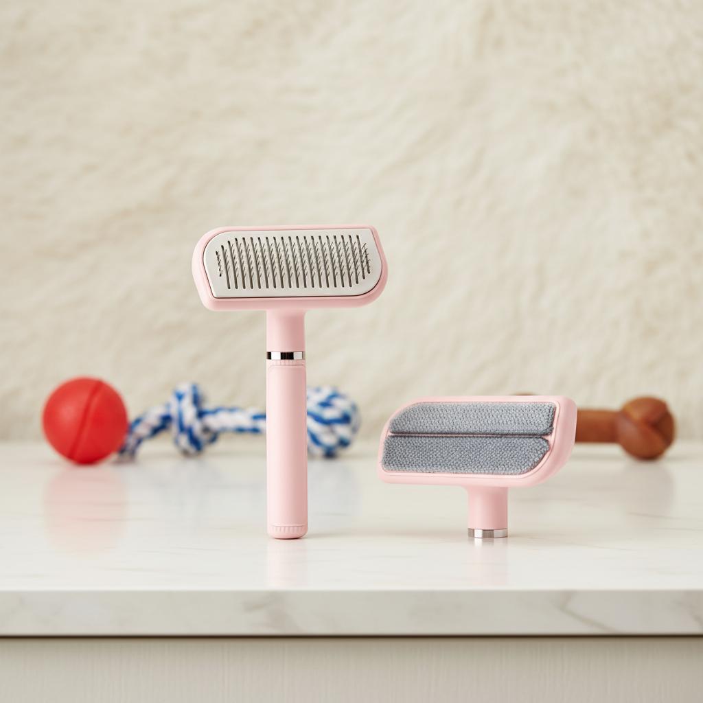 Pet Supplies Plastic Dog Comb for Hair Cleaning and Removal Teddy Bear Needle Comb with Floating Knot Brush Box Packing