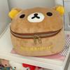 Мультяшный плюшевый мишка Rilakkuma, портативная косметичка, сумка для умывания, органайзер для хранения CCD большой вместимости, милая мягкая плюшевая кукла