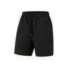 Sports Lifestyle Series Solid Color Mid-Waist Drawstring Comfortable Versatile Straight Leg Casual Shorts Men Shorts Black AKSU533-3