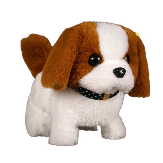Детская электрическая плюшевая игрушка-собака, ходящая, лающая, виляющая хвостом, интерактивная игрушка-щенок, плюшевая игрушка, образовательная игрушка-симулятор животного для малышей, мальчиков и девочек