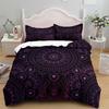 Комплект постельного белья Bohemian Mandala Purple Duvet Cover Set Single Twin Double Queen King Cal King Size
