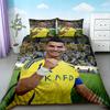 CR7 3 предмета Пододеяльник Футбол Криштиану Роналду Комплект постельного белья для комфортной и дышащей спальни Размер Queen King