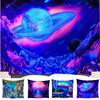 UV Fluorescent Tapestry Starry Sky Print Wall Hanging Art Home Decor