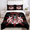 Metal Band Logo Print 3Pcs Bedding Setduvet Cover With 2 Bedropillowcase Home Birthday Gift