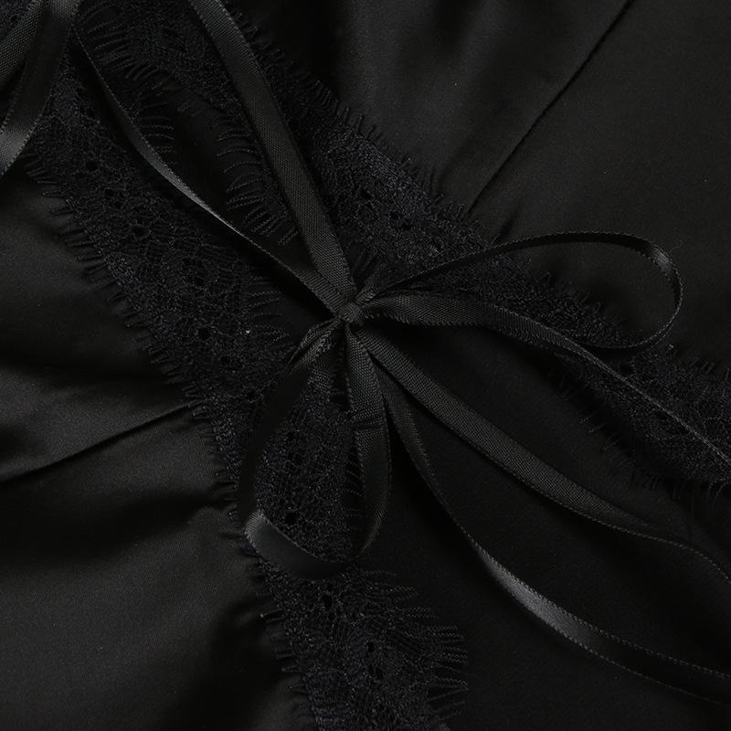 Женский кружевной кардиган со шнуровкой на груди из атласа, темпераментный, пикантный, с сексуальным пупком, тонкий и универсальный топ для улицы