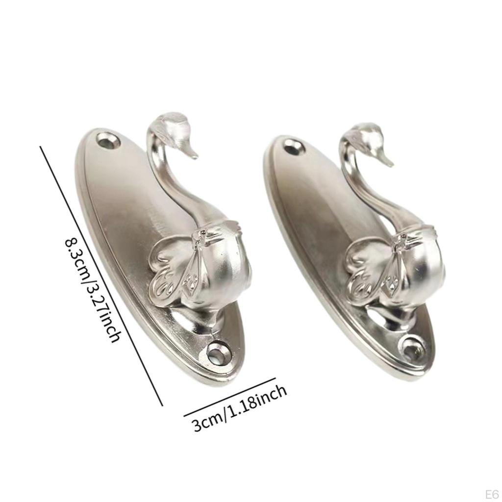 2 Pieces Curtain Holdback Hooks Drapery Hold Back Hook Drape Hanging Holder for Bedroom