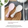 Plastic Rice Paddle 3D Rabbit Non-Slip Handle Non-Stick Surface Reusable Rice Spoon for Daily Meal Serving