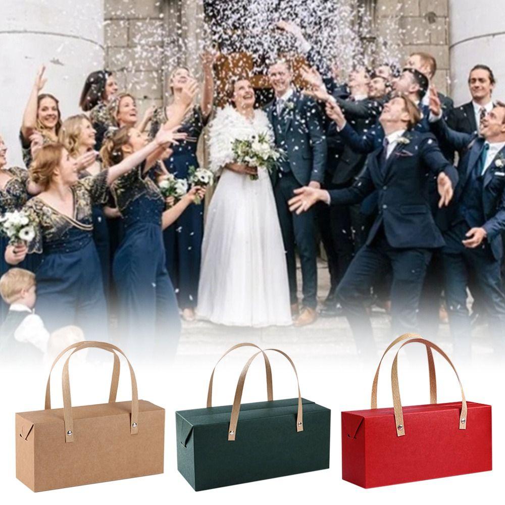 Party Bags Kraft Paper Shopping Bags Paper Paper Bags NEW Kraft Paper Candy Box  Wedding