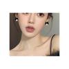 ribbon earrings pearl 2 pieces for both ears Smaller cute black ribbon bow knot birthday present invited party Affordable price trend accessories
