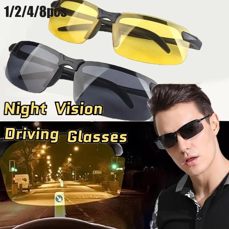 Yellow Night Vision Driving Glasses PC Ultralight Driver Mirror Women Men Night Vision Car Driving Glasses Outdoor Fashion Ornament Jewelry