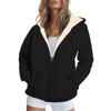 Women's Autumn/winter Lamb Cardigan Hooded Zipper Fleece Casual Coat