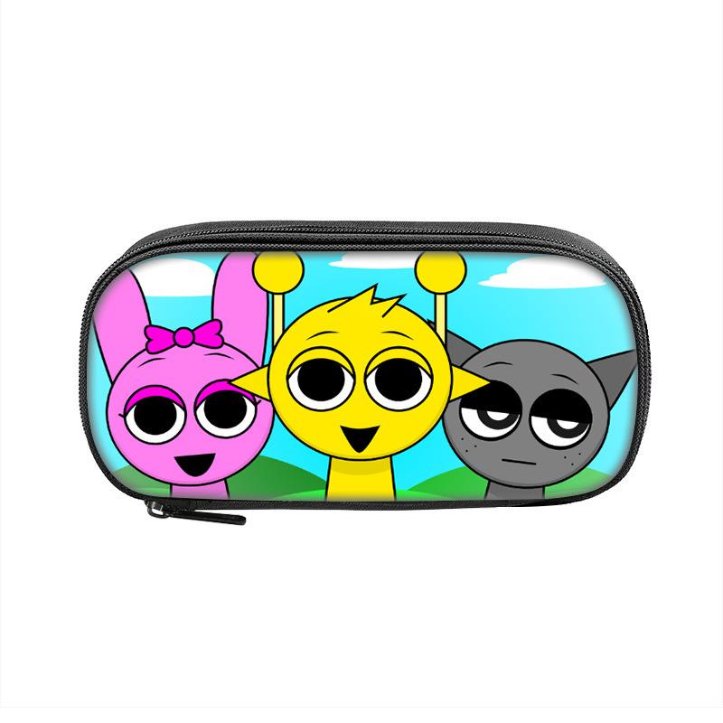 Пенал с принтом Rhythm Box Sprunki Музыкальная игра Школьные принадлежности для начальной и средней школы