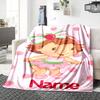Custom Name Strawberry Shortcake Dreamscape Party Blanket For Couch Bed Plush Cozy Fuzzy Blanket Super Soft Warm Blankets For Fall And Winter 0916253