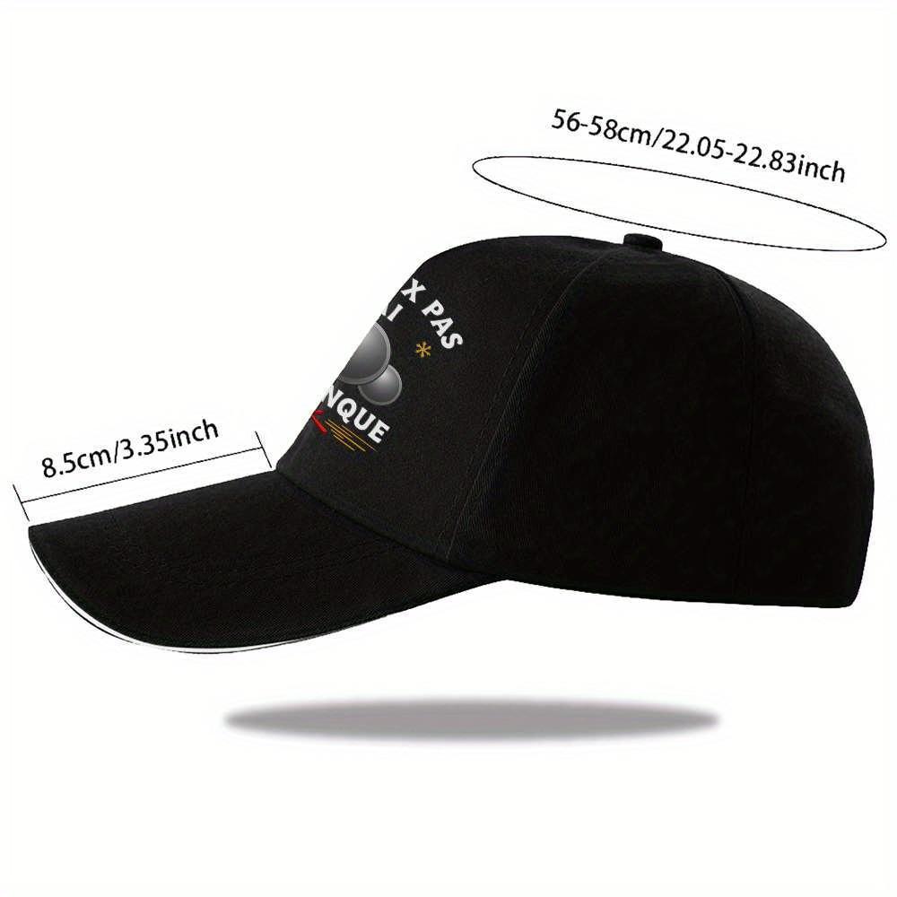 A Single Piece Featuring a French Petanque Design Gives This Baseball Cap an Artistic Flair ItS an Adjustable Hat