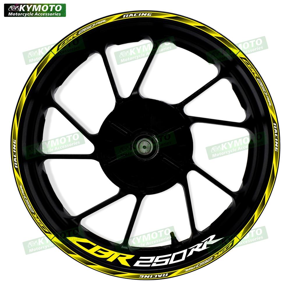 Для мотоцикла Honda CBR250RR CBR 250RR аксессуары 17-дюймовые наклейки на переднее и заднее колесо, обод ступицы обтекателя, светоотражающие наклейки