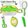 Международный набор для приключений с насекомыми на открытом воздухе: Камера для разведения шелкопрядов, Капсула для бабочек, Сетка для насекомых и Игрушки для приключений со светом