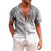 Мужские гавайские рубашки с короткими рукавами и пуговицами с принтом. Мужские повседневные модные рубашки с короткими рукавами.