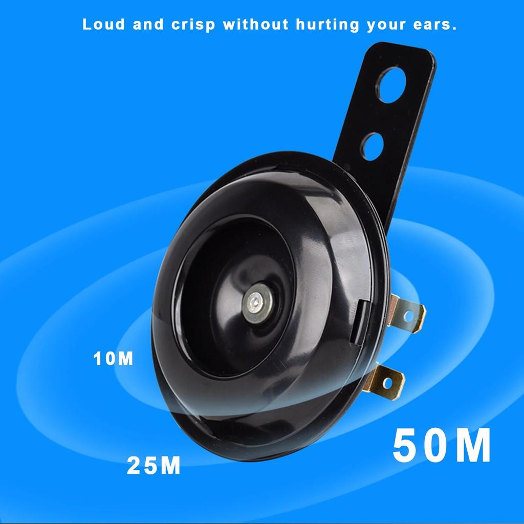 Комплект электрического звукового сигнала для мотоцикла, 12 В, 1,5 А, 120 дБ, универсальный водостойкий круглый громкий звуковой сигнал, динамики для скутера, мопеда, Прямая поставка, новый