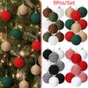 9PC/Set Christmas Ball Ornaments Window Decoration Hanging Decorations Xmas Tree Foam Party With Twine Hanging Loop Farmhouse