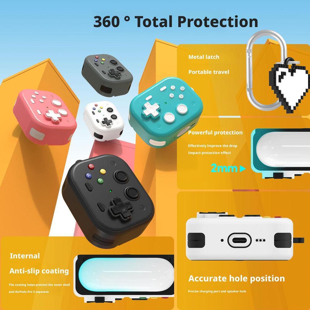 For Airpods Pro3 Protective Case Game Controller Style Protective Case For AirPods Pro 3 With Cleaning Kit TPU Case Cover