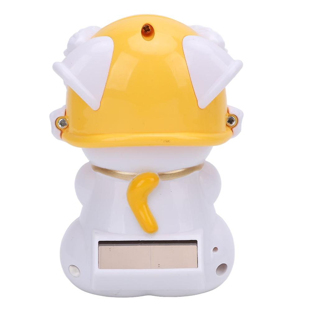 2.56x3.11x3.94in Solar Nodding Lion Dance Cat Car Dashboard Cat Decor Office Desk Ornament