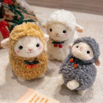 Милая маленькая овечка кукла плюшевая мягкая игрушка очаровательный ягненок альпака украшение мягкая подушка для сна сладкий подарок на день рождения друзьям