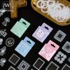 JIANWU 50 Pcs Cute Transparent PET Stickers Aesthetic DIY Shaped Lace Decoration Scrapbooking Diary Stickers Kawaii Stationery