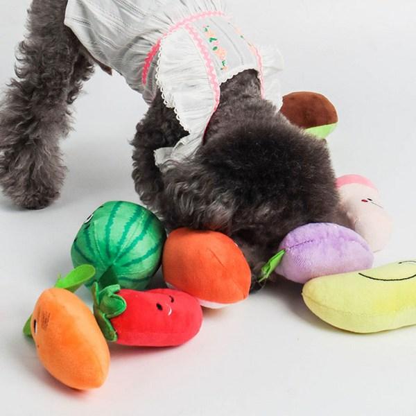 Dingdongpet Pet Кукла со свежими фруктами, набор из 9 шт., разные цвета, 1 комплект