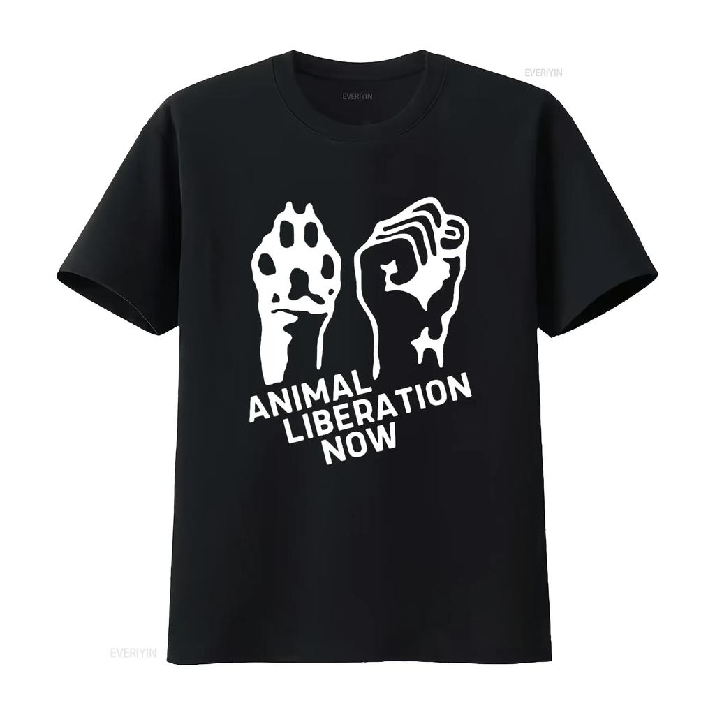 Animal Rights Vegan Womens T Shirt vintage Washed Stretched homme Soft fashion Top For Everyday Wear Breathable