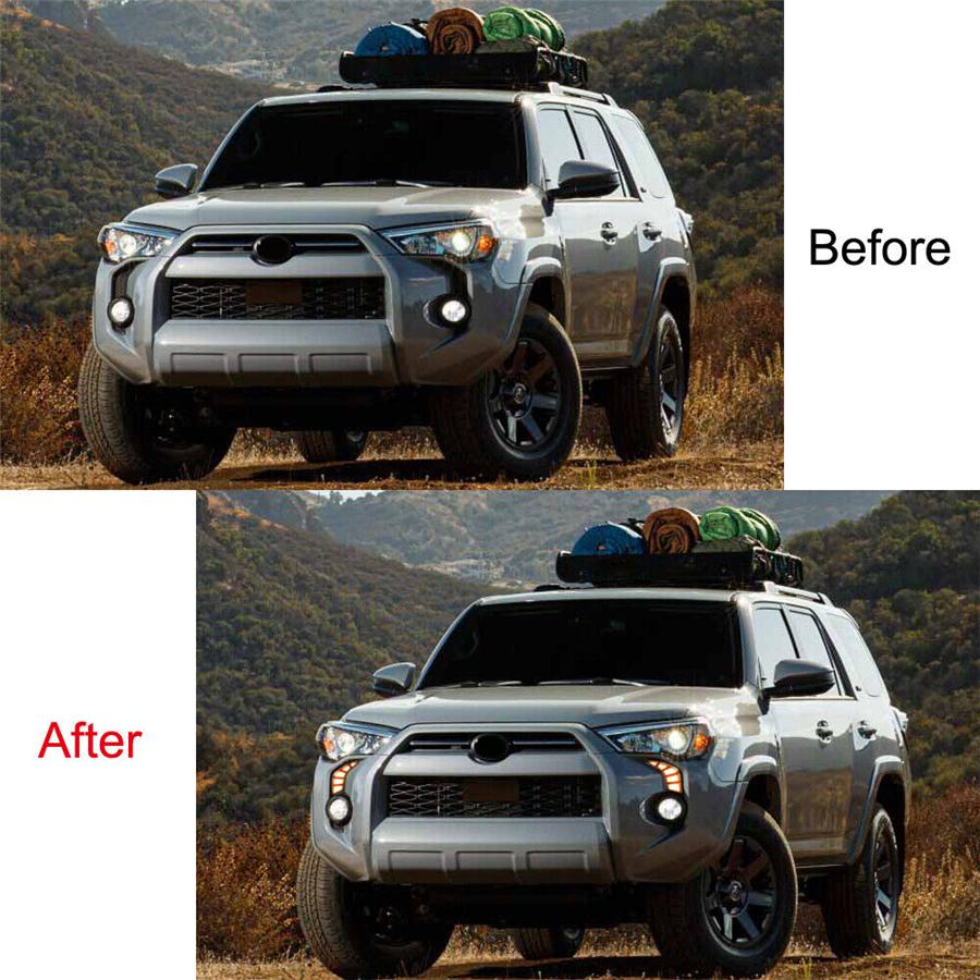 2x Светодиодный Дневной Ходовой Огонь Противотуманная Лампа Указатель Поворота Кабель Для Toyota 4Runner 14-22