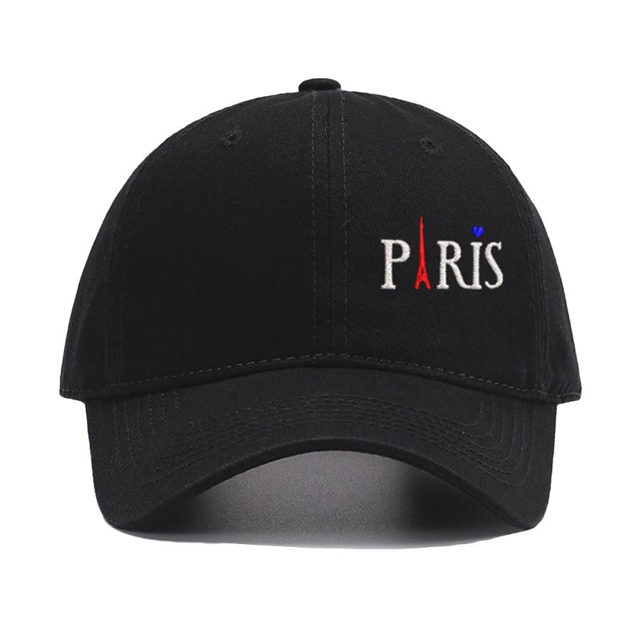 Embroidery PARIS Eiffel Tower Unisex Baseball Cap Soft Cotton sun hats Women Adjustable Snapback sunbonnet Adult cap Headwear