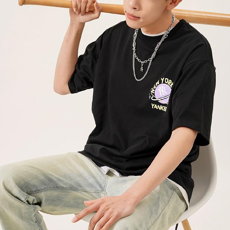 New MLB T Shirt American Vintage Unisex Black 3ATSL4023-50BKS