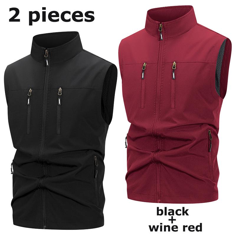 Мужская легкая софтшелл жилетка с карманами на молнии, ветрозащитная безрукавка для туризма, гольфа, уличной одежды, ветровка