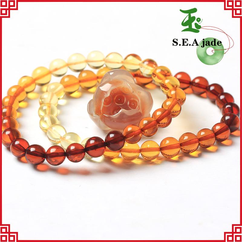 JMJM браслет с градиентным золотым янтарным кроваво-янтарным бусинами, браслет из пчелиного воска, радужного янтаря, модели для пары