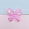 20Pcs Sew On Glitter Sequins Butterfly Patches 40x35mm DIY Padded Applliques Handmade Double Layers Clothes Patches