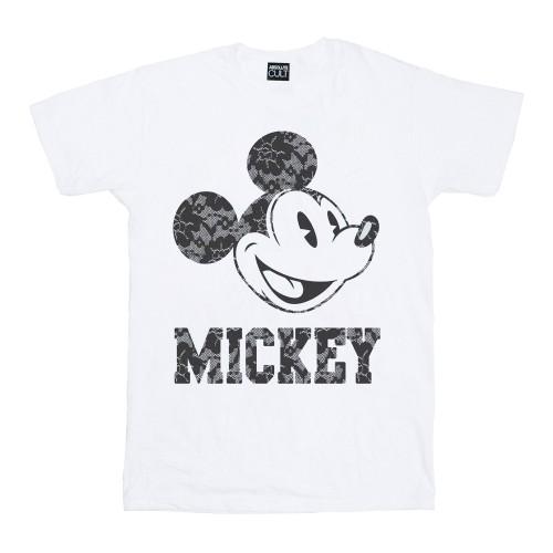 Disney Womens/Ladies Mickey Mouse Laces Cotton Boyfriend T-Shirt