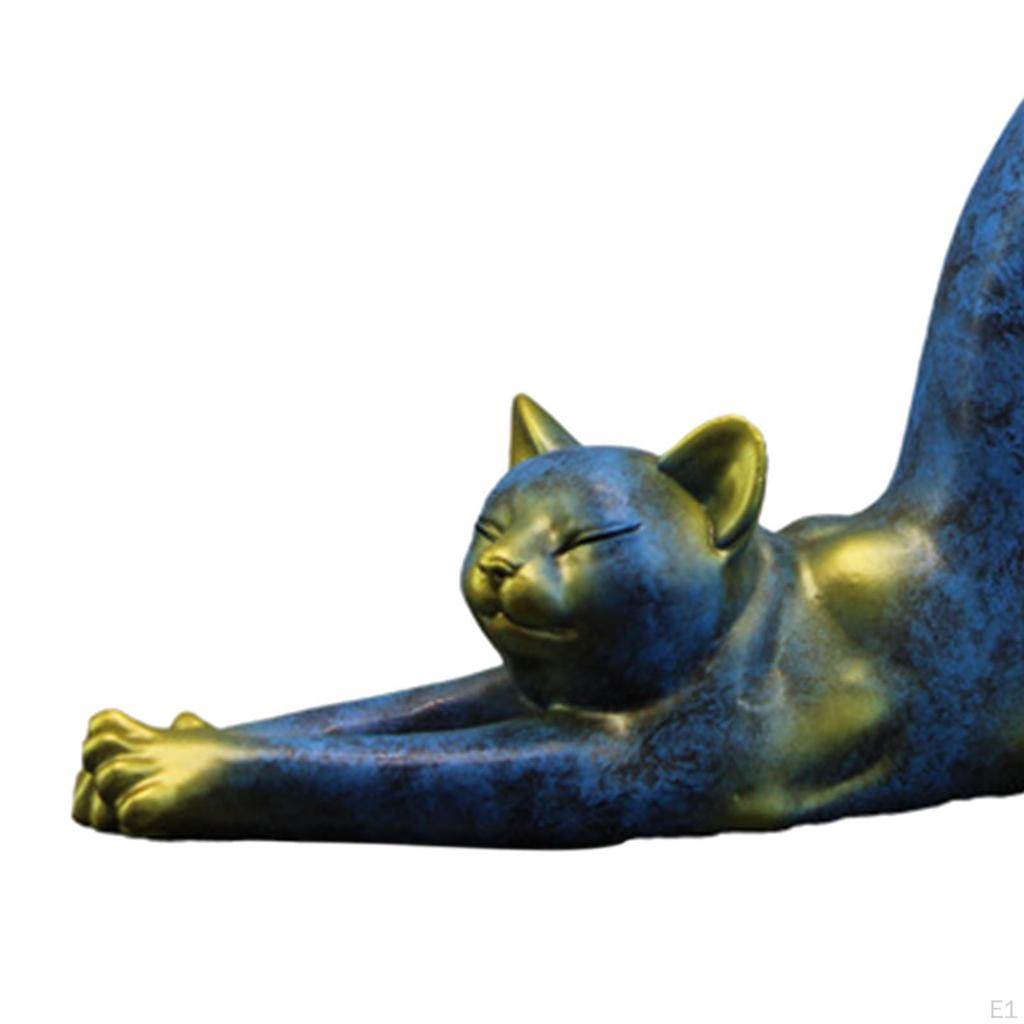 Декоративная фигурка кошки, потягивающейся, домашний декор