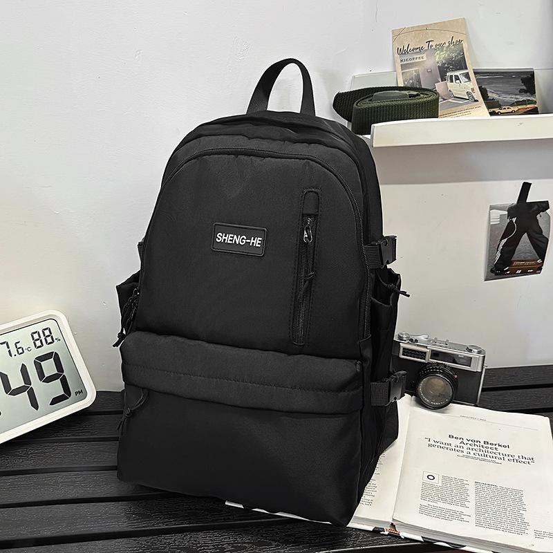 School bag women's fashion new junior high school high school college student large capacity backpack ins simple travel backpack men