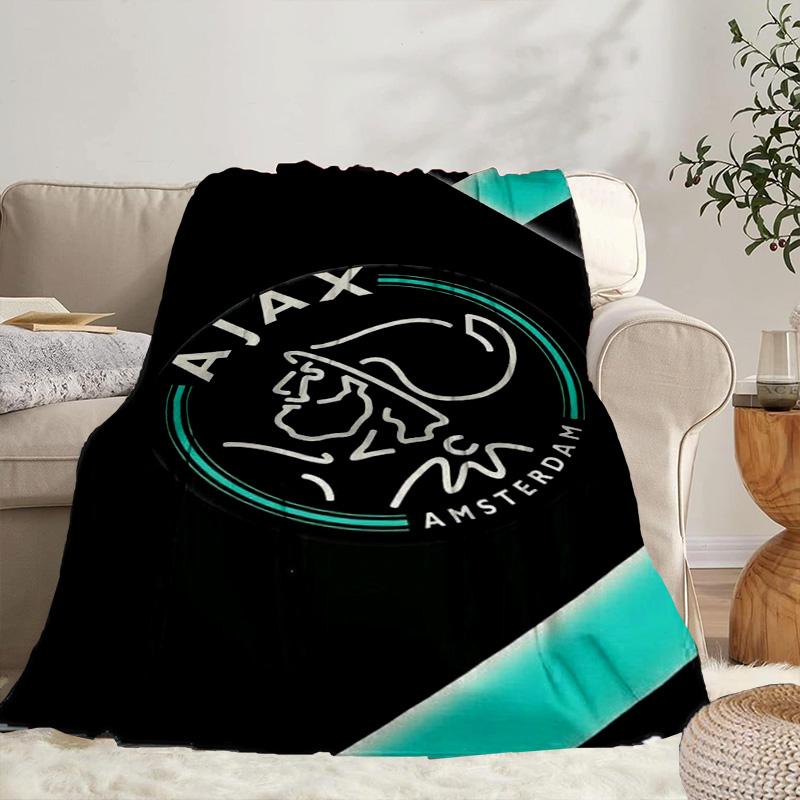AFC Ajax Emblem Design Portable Blanket/Soft Blanket Bedding Blanket Suitable for Travel Camping Living Rooms Offices Sofas Fan Gifts