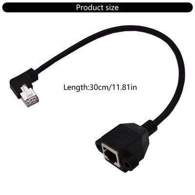 Удлинительный кабель Ethernet RJ45 с компактным угловым дизайном 90 градусов, кабель с левым/правым/верхним/нижним угловым разъемом