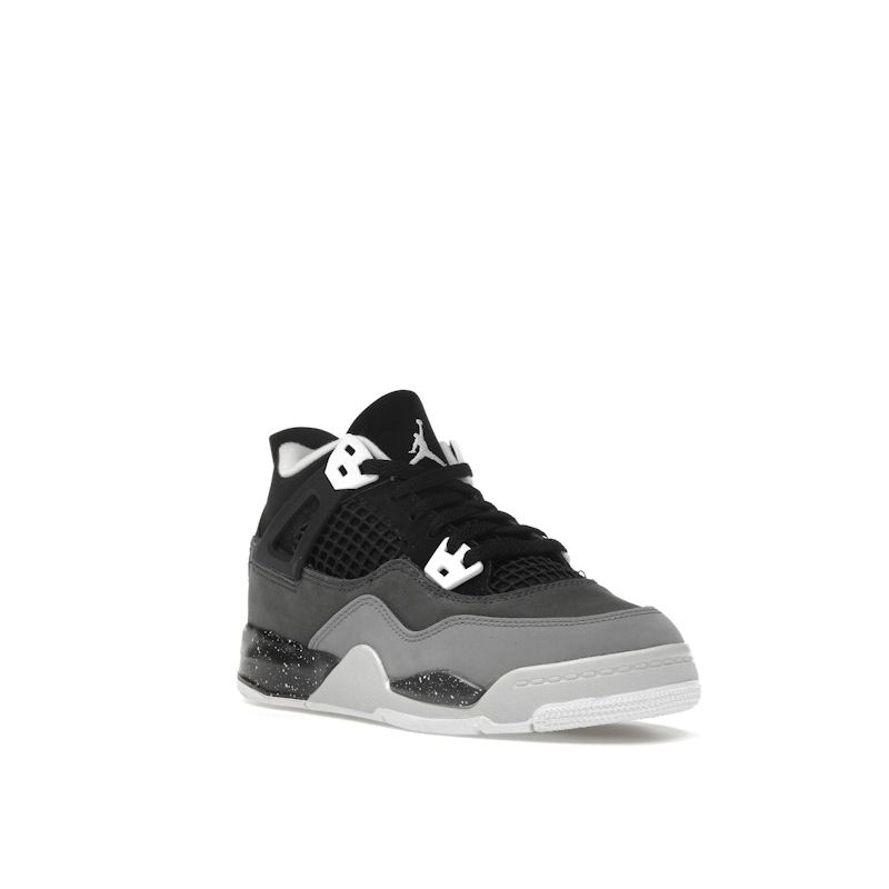 Кроссовки Air Jordan 4 Retro PS Fear 2024 Kids черные белые антрацитовые FV4537-002