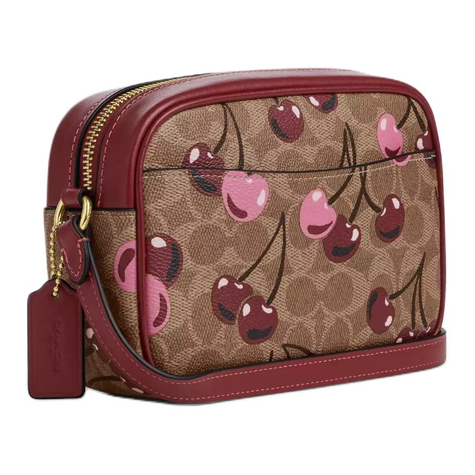 COACH Jamie Coated Canvas Camera Bag, Crossbody Bag, Shoulder Bag Small Women's Tan CAB03-IMTAM