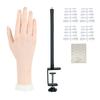 Silicone Practice Hand for Acrylic Nails Realistic Flexible Mannequin Hand Nail Art Practice Hand for Bracelets Rings Display