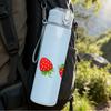 1PC Red Strawberry Fruit Group Pattern Print 750ml Color Plastic Sports Water Bottle Leakproof Flip Straw Lid Suitable for Sports Office Home Use